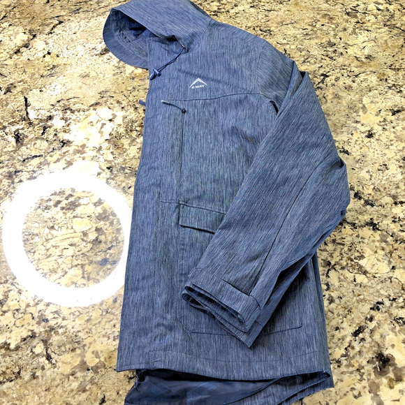 Size M K-Way Technical Designs Mens Storm Shell Jacket Windbreaker Blue CN - Picture 11 of 11